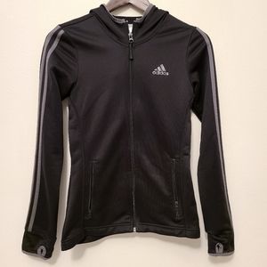 ADIDAS Full Zip Slim Fit Womens Running Jacket Extra‎ Small Black